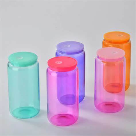 Colored Glass Can 16oz