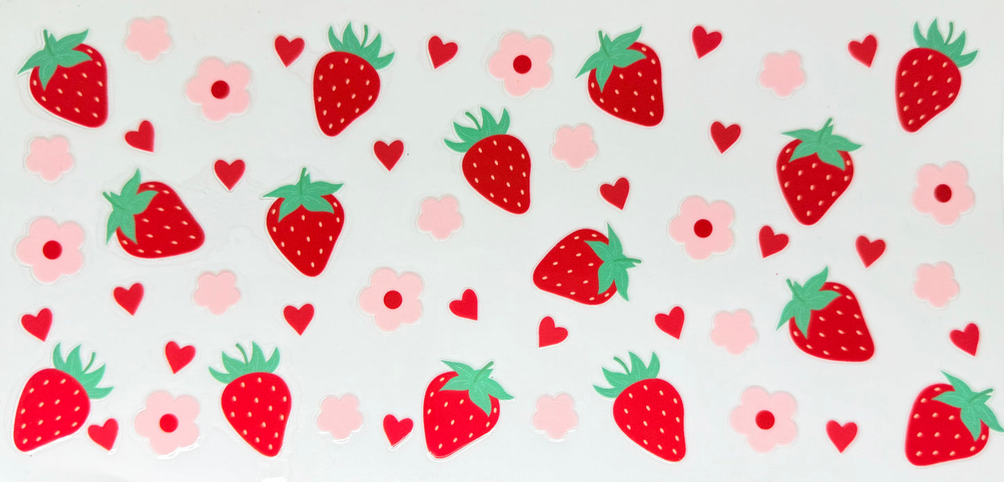 Strawberry & Pink Flowers