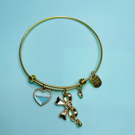 Gold Bow and Heart