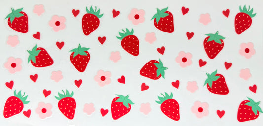 Strawberry & Pink Flowers