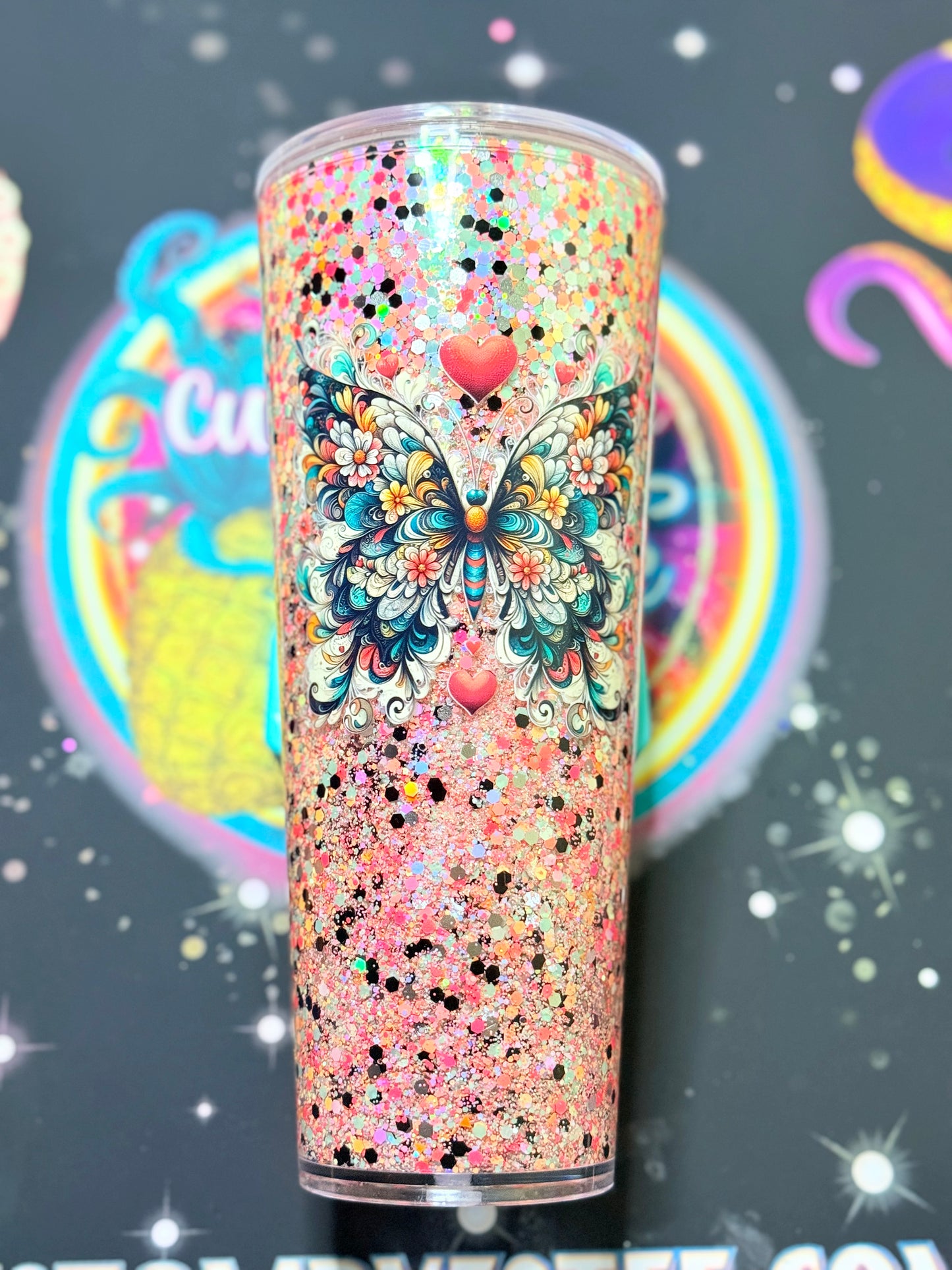 Butterfly Effect 24oz Glitter Snow Globe