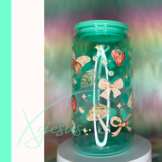 Ready to ship 16oz glass (mint green)